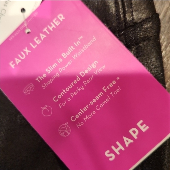 ❤️ NWT! SPANX MOTO FAUX LEATHER HIGH RISE SHAPEWEAR LEGGINGS, XS - Picture 12 of 13